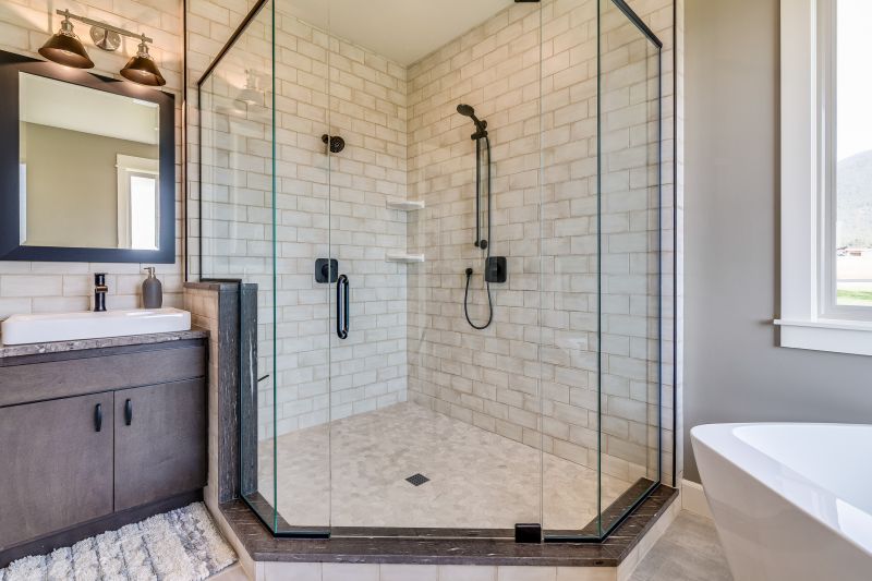 Compact Walk-In Shower with Glass Enclosure